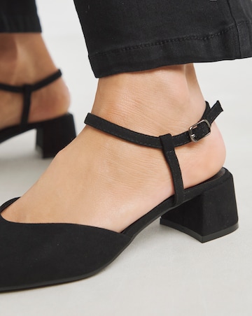 Jennifer Two Part Heeled Shoes - Wide Fit (E)