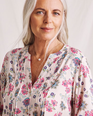 Julipa Printed Pintuck Blouse