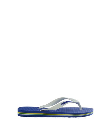 Havaianas Basil Logo Flip Flops - Blue/White