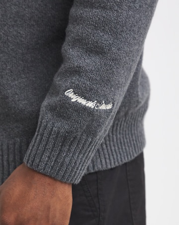 Jack & Jones Norrebro 1/4 Zip Jumper - Grey