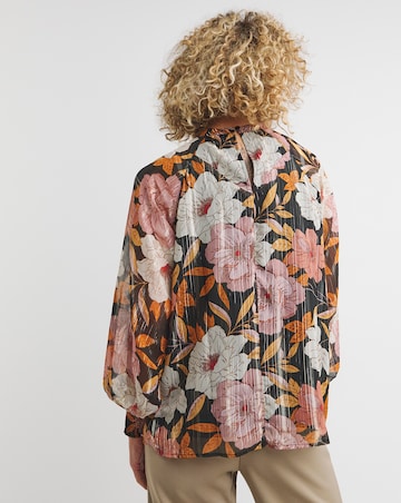 Joanna Hope Deep Cuff Printed Blouse