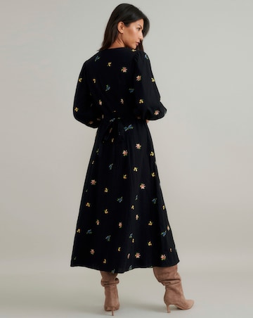 Nobody's Child Shannon Embroidered Midi Dress