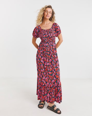 Joe Browns Floral Shirred Jersey Maxi Dress