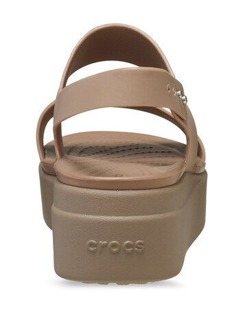 Crocs Latte Brooklyn Low Wedge Sandals