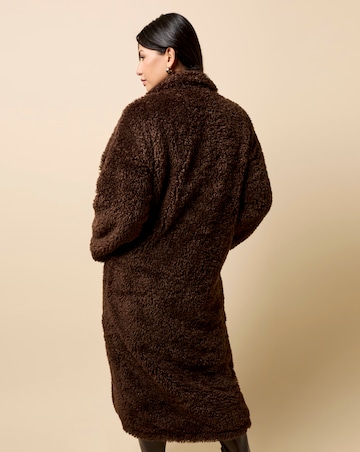 Little Mistress Chocolate Faux Fur Coat