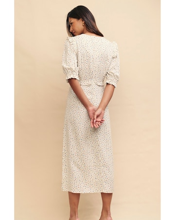 Nobody's Child White Ditsy Floral Felicia Midi Dress