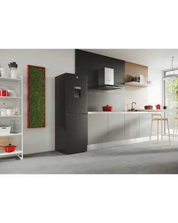 Hoover HOCT3L517EWBK-1 H FRIDGE 300 Low Frost Fridge Freezer - Black - E Rated