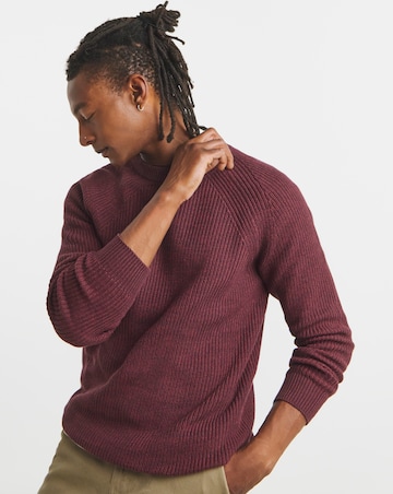 Cotton Twist Crew Neck Knitted Jumper