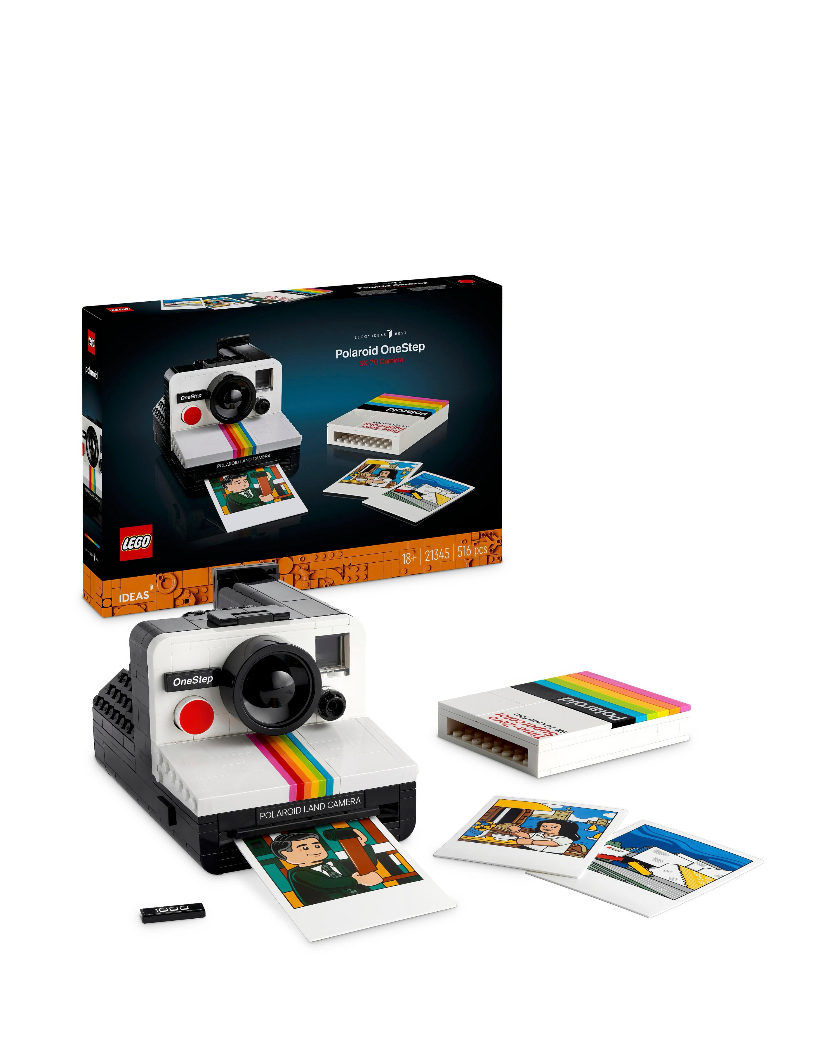LEGO Ideas Polaroid OneStep SX-70 Camera Gift for Photographers 21345