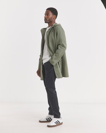 Green Washed Twill Parka