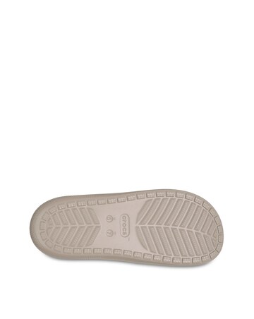 Crocs Taupe Classic Two Strap Slider Sandals- Standard Fit (D)
