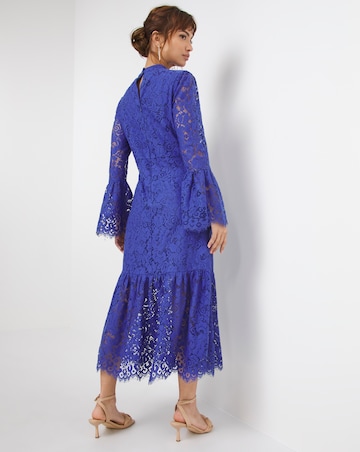 Joanna Hope Cobalt Lace Midi Dress