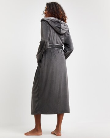 Pretty Secrets Velour Ribbed Maxi Dressing Gown
