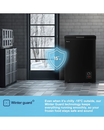 Fridgemaster MCF96EB 96L Chest Freezer - Black E Rated