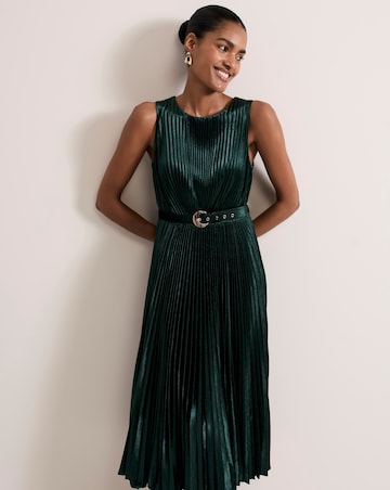 Phase Eight Simara Velvet Pleat Midi Dress