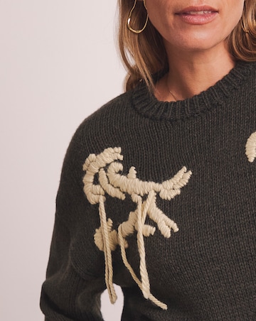 Anthology Charcoal Embroidered Jumper