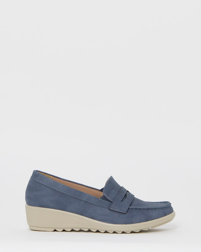 Cushion Walk Wedge Loafers - Extra Wide Fit (EEE)