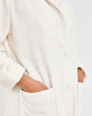 Pretty Secrets Button Through Fleece Dressing Gown