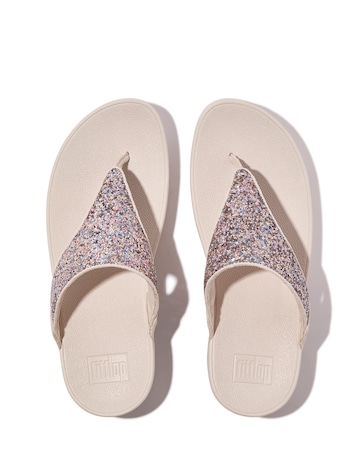 Fit Flop Rose Lulu Glitter Toe-Post Sandals -Standard Fit (D)