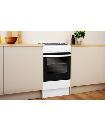 Indesit Cloe IS5G1KMW Gas Single 50cm Cooker White