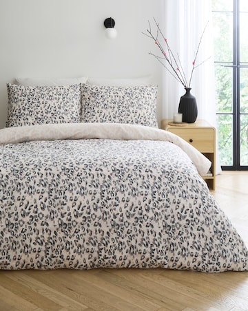 Roar Leopard Cotton Blend Reversible Duvet Cover Set