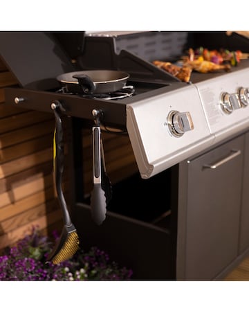 Charles Bentley 6 Burner Gas BBQ with Side Burner