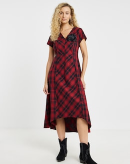 Joe Browns Dixie Check Dress With Corsage