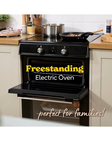 RUSSELL HOBBS 60CM Double Electric Cooker With Induction Hob - Black