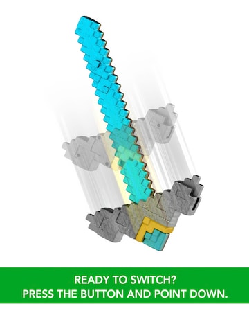 Minecraft Click And Switch Sword And Pickaxe Role-Play 2-In-1 Toy