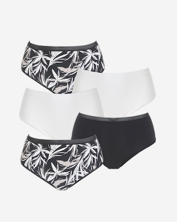 Pretty Secrets (5 Pack) Micro Midi Brief Knickers Mono