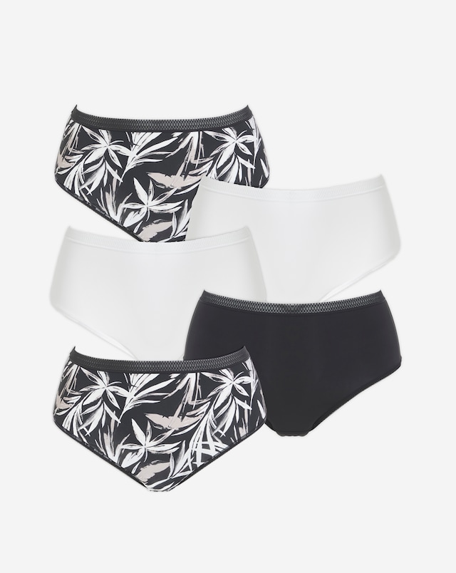 Pretty Secrets (5 Pack) Micro Midi Brief Knickers Mono