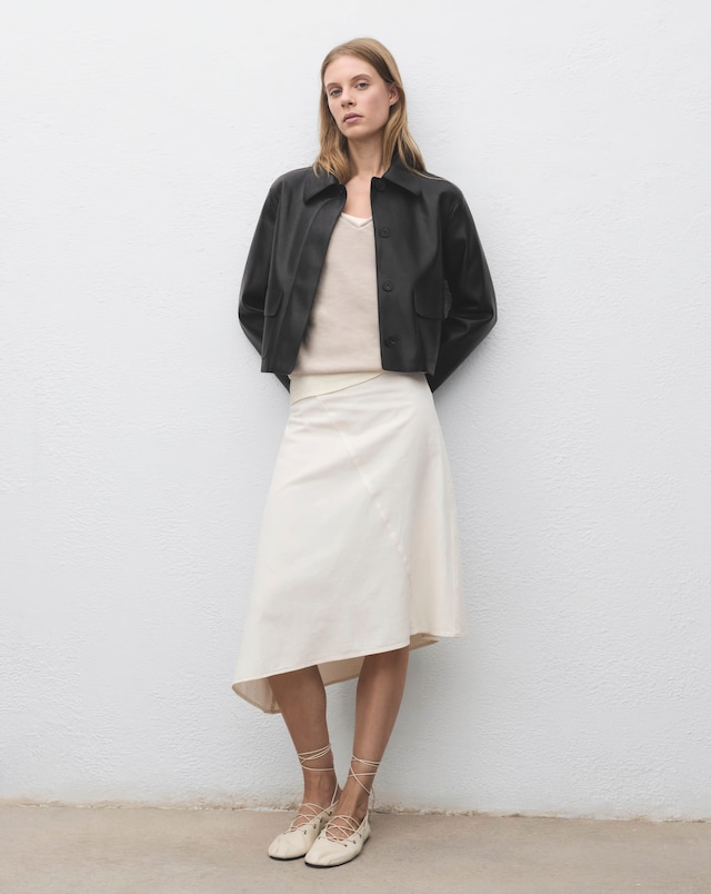 Mango Black Faux Leather Jacket