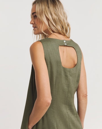 Linen Midi Shift Dress