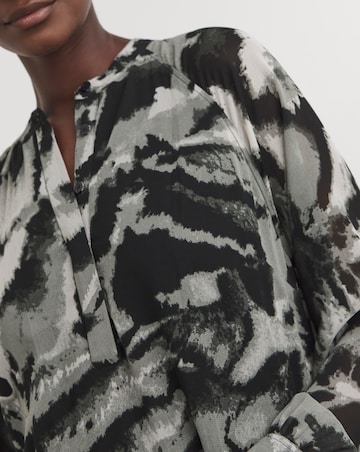 Religion Grandad Collar Maxi Dress