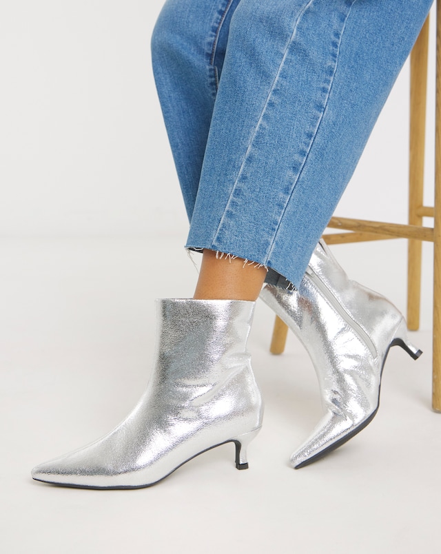 Mambo Kitten Heel Ankle Boots - Extra Wide Fit (EEE)
