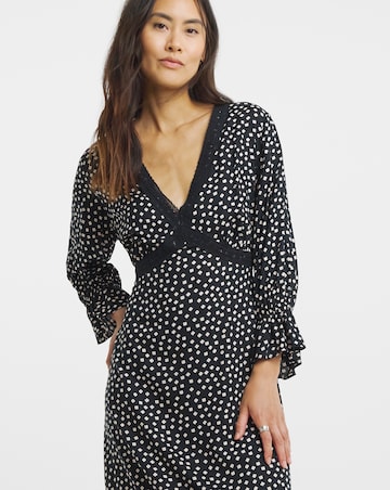 Lace Insert Tea Dress