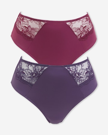 Pretty Secrets (2 Pack) New Ella Full Knickers Fig/Cherry