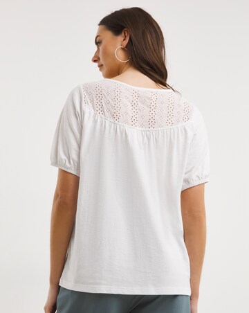 Julipa Broderie Detail Jersey Top