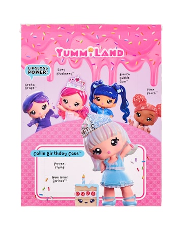 Yummiland Large Doll + Lipgloss Pet- Callie Birthday Cake