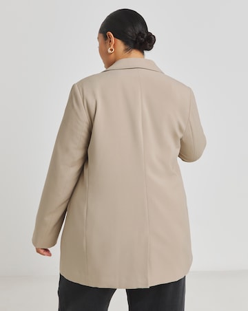 Simply Be Neutral Single Breasted Blazer