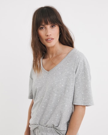 Pretty Lounge Moon & Star Print Pyjama Shortie Set