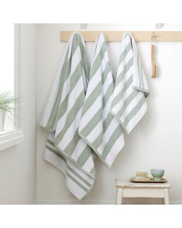 Bianca Reversible Stripe Jacquard Towels