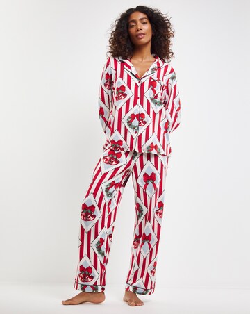 Chelsea Peers Jersey Xmas Vintage Diamonds Pyjama Set