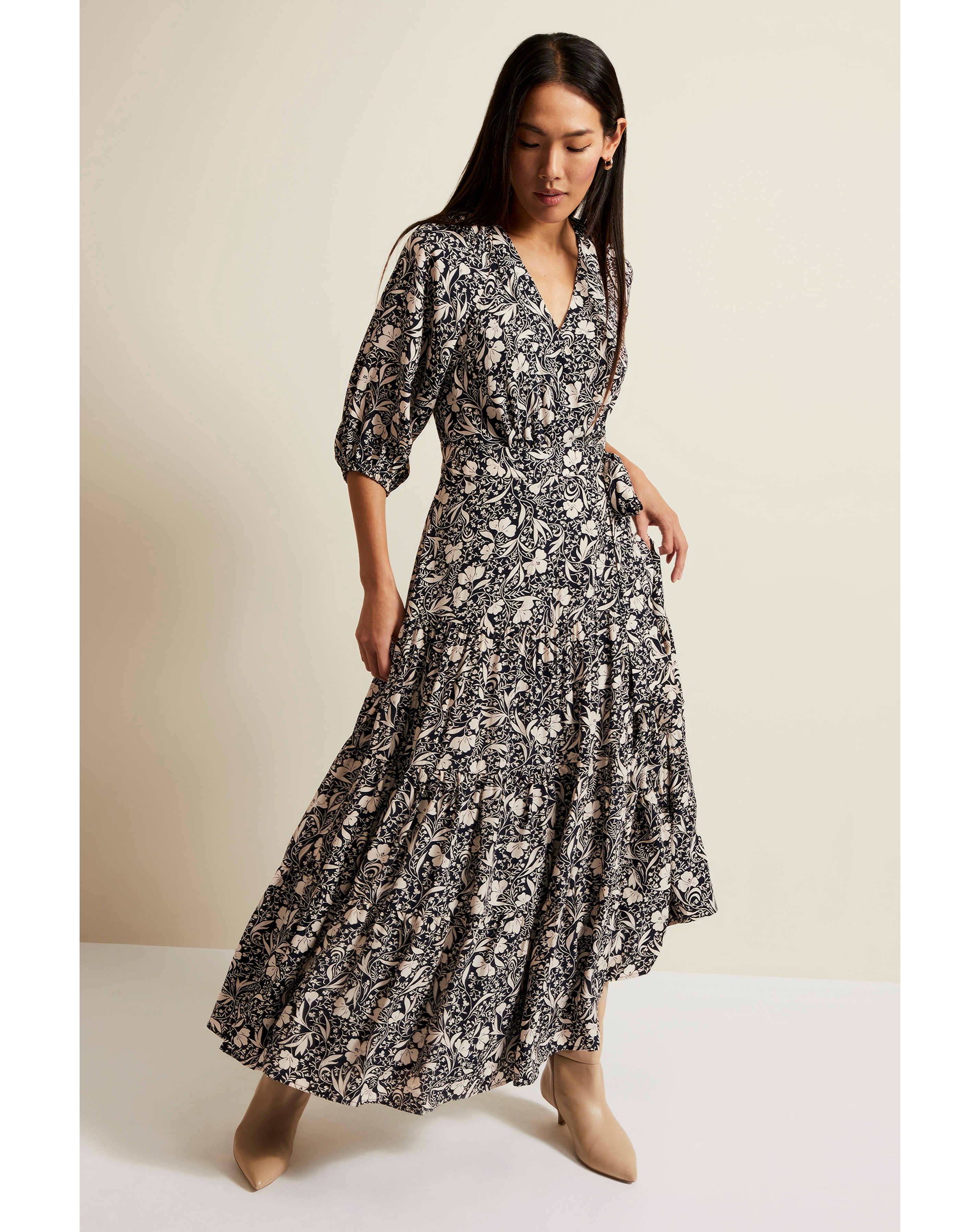 ワンピース Flower Printed Sleeves Dress 2024_05_15_Tom_Phoebe_FScollec