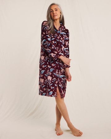 Julipa Fleece Button Through Midi Dressing Gown