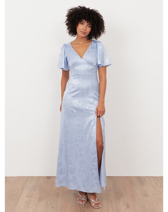 Maya Deluxe Jacquard Fabric Dress