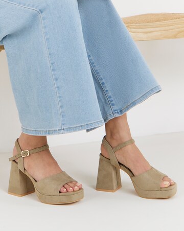 Chacha Platform Heel Sandals - Wide Fit (E)
