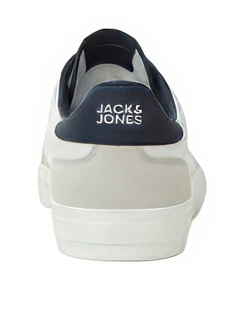 Jack & Jones Faux Leather Logo Trainers - White/Navy