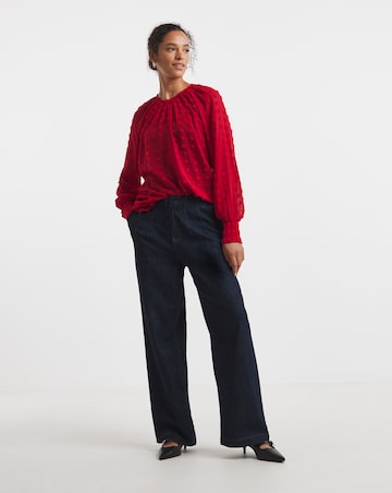 Dobby Long Sleeve Blouse