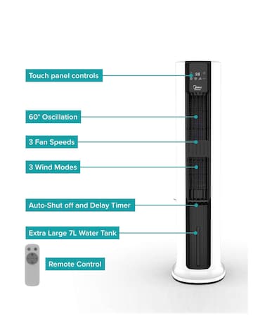 Midea SmartAir Fast Chill Tower XL Evaporative Cooling Fan